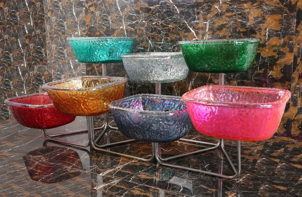 Suare Glass bowl colors